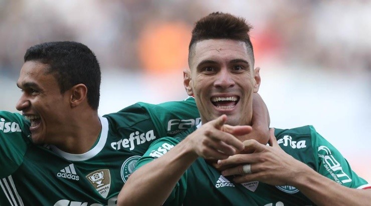 Moisés tirou onda do Corinthians ao relembrar o derbi de 2016 vencido pelo Palmeiras. Foto: César Greco/ Palmeiras