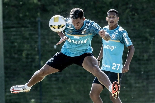 Foto: Ivan Storti/Santos FC – Marcos Leonardo será um dos únicos titulares que vão entrar contra o La Calera nesta 4ª feira