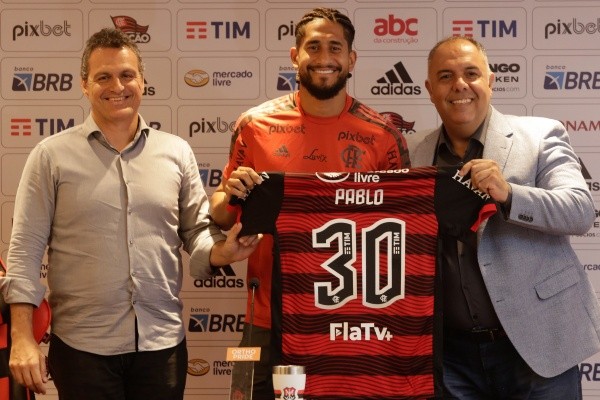 Foto: Gilvan de Souza/Flamengo – Pablo ainda sofre com lesões desde que chegou ao Flamengo, em março