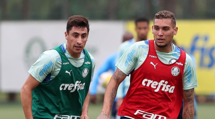 Velloso afirmou queMerentiel, Atuesta e Rafael Navarro não servem para jogar no Palmeiras. Foto: César Greco/ Palmeiras