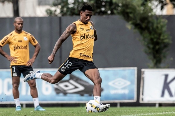 Foto: Ivan Storti/Santos FC – Bryan Angulo se tornou o reserva direto de Marcos Leonardo como centroavante no Peixe