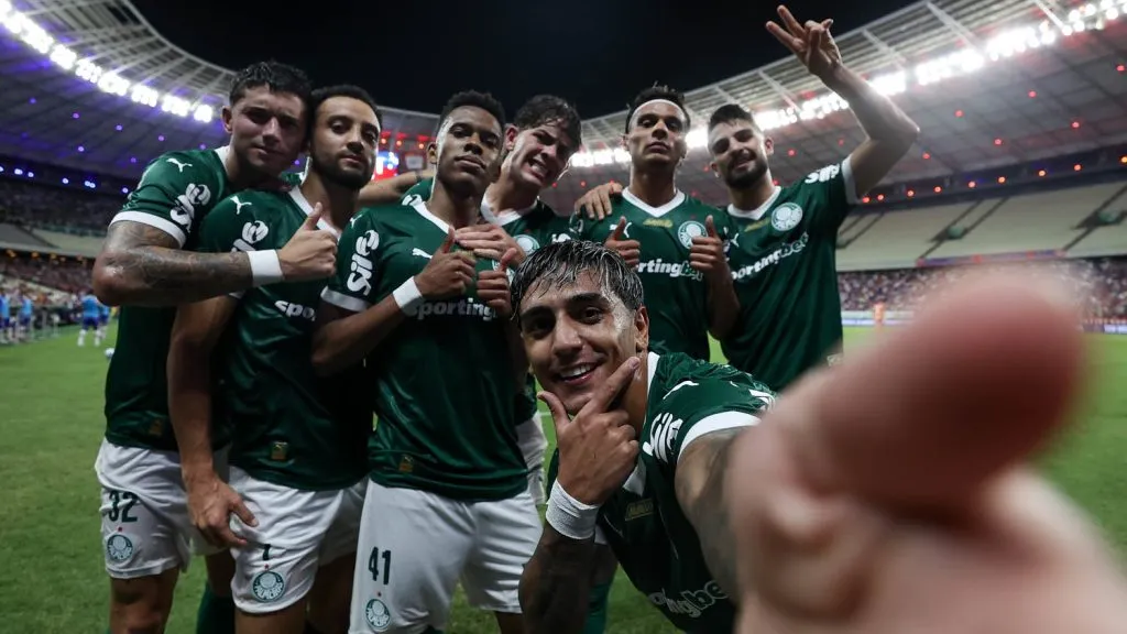 Facundo comemora gol em vitória do Palmeiras sobre Fortaleza no 1º turno – Foto: Cesar Greco/Palmeiras/by Canon