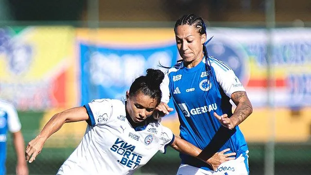 Atletas do Cruzeiro e Bahia em duelo pelo Brasileirão Feminino