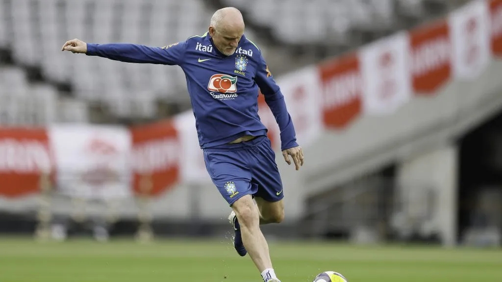 Taffarel prepara os goleiros da Seleção Brasileira: Foto:  @RAFAELRIBEIRORIO I CBF