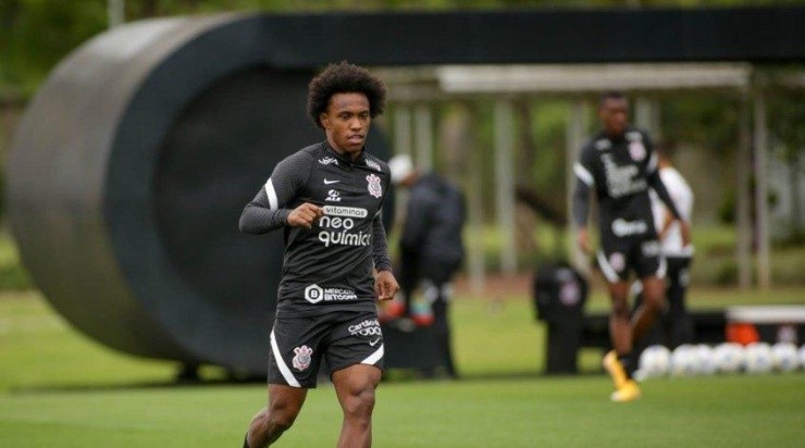 Willian elogiou Endrick, do Palmeiras. Foto: Rodrigo Coca/ Corinthians