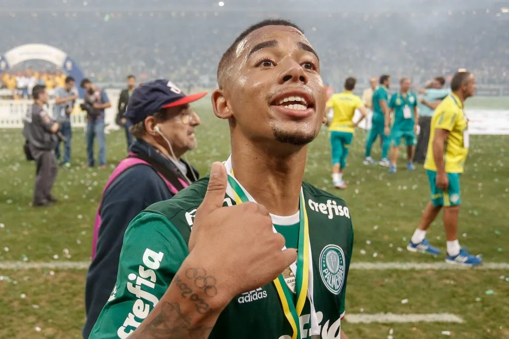 Gabriel Jesus em último jogo pelo Palmeiras – Foto: Marcello Zambrana/AGIF