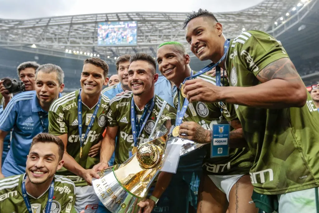 Jogadores do Palmeiras comemoram título Brasileiro 2018 -  Foto: Ale Cabral/AGIF