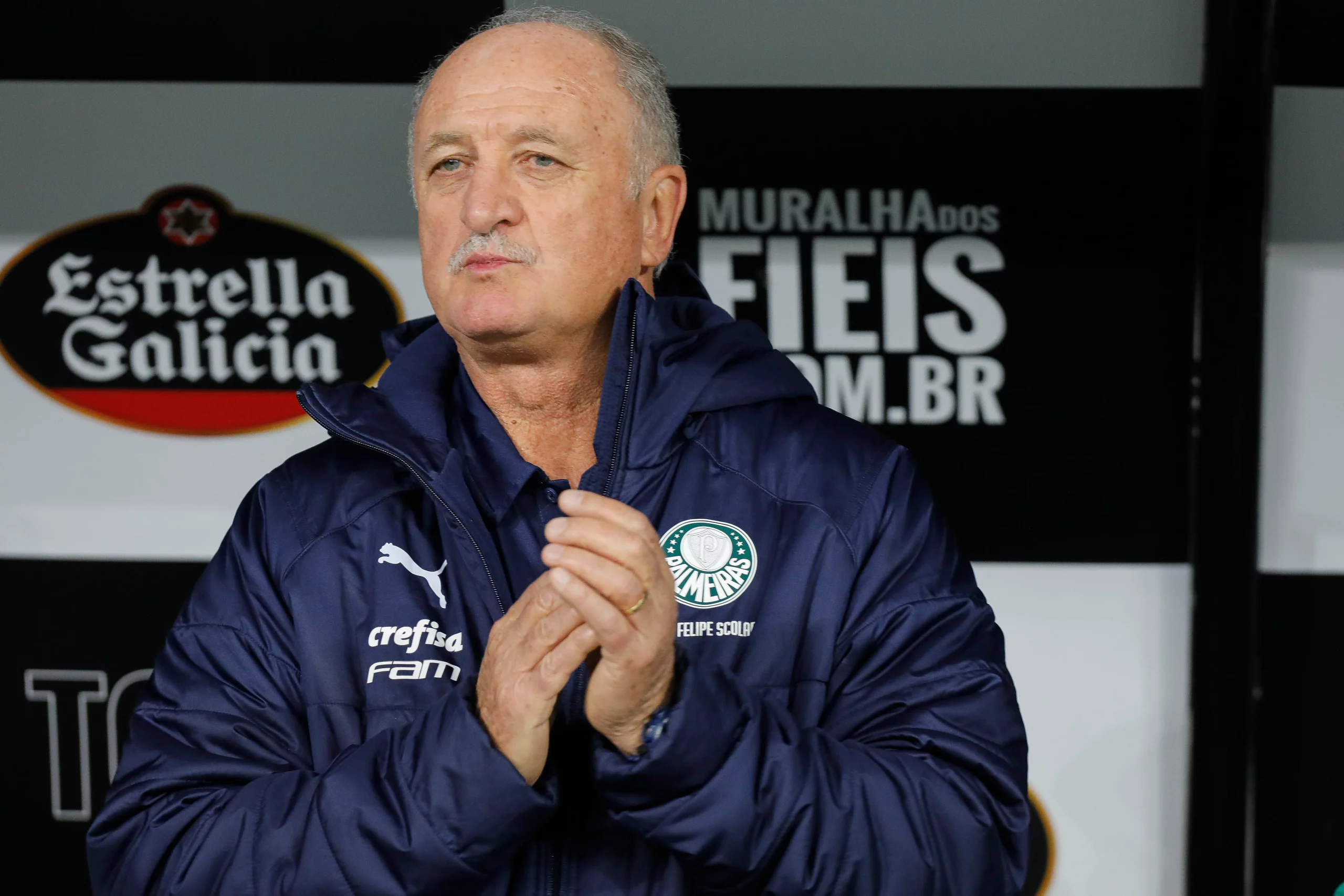 Felipão quando esteve no comando do Palmeiras. Foto: Daniel Vorley/AGIF