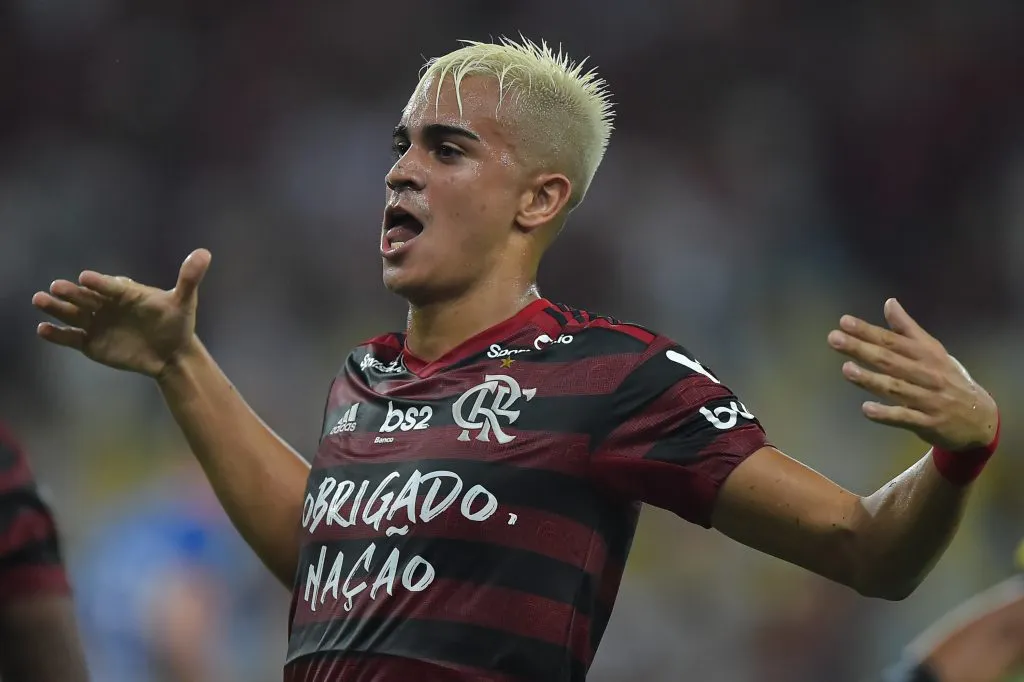 RJ – Rio de Janeiro – 05/12/2019 – Brasileiro A 2019, Flamengo x Avai – Reinier jogador do Flamengo comemora seu gol durante partida contra o Avai no estadio Maracana pelo campeonato Brasileiro A 2019. Foto: Thiago Ribeiro/AGIF