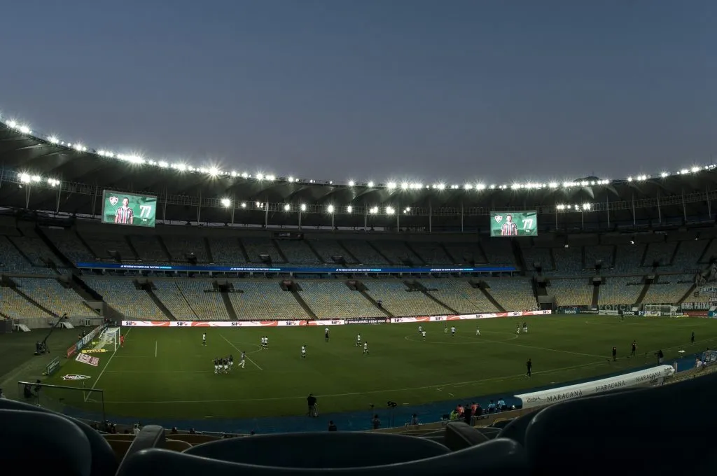 RJ – Rio de Janeiro – 13/09/2020 – BRASILEIRO A 2020, FLUMINENSE X CORINTHIANS – Vista geral do estadio Maracana onde Nene comemora seu segundo gol na partida entre Fluminense e Corinthians pelo campeonato Brasileiro A 2020. Foto: Jorge Rodrigues/AGIF