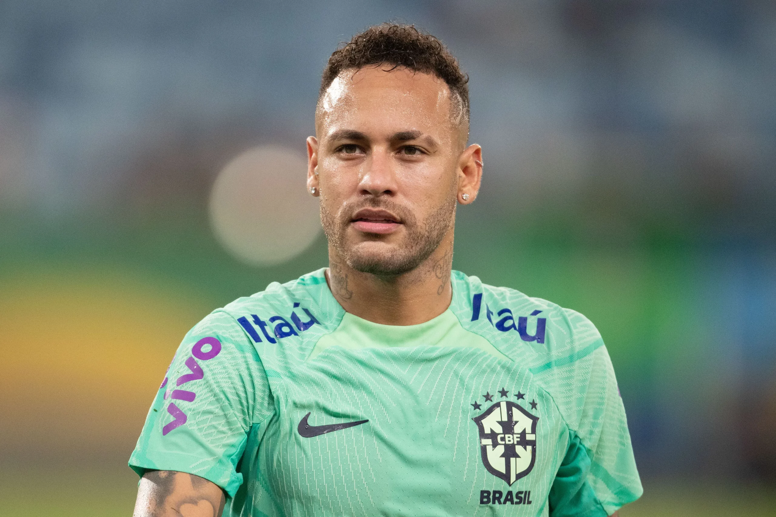 Neymar Jr. jogador da Selecao Brasileira durante treino no estadio Arena Pantanal. Foto: Gil Gomes/AGIF