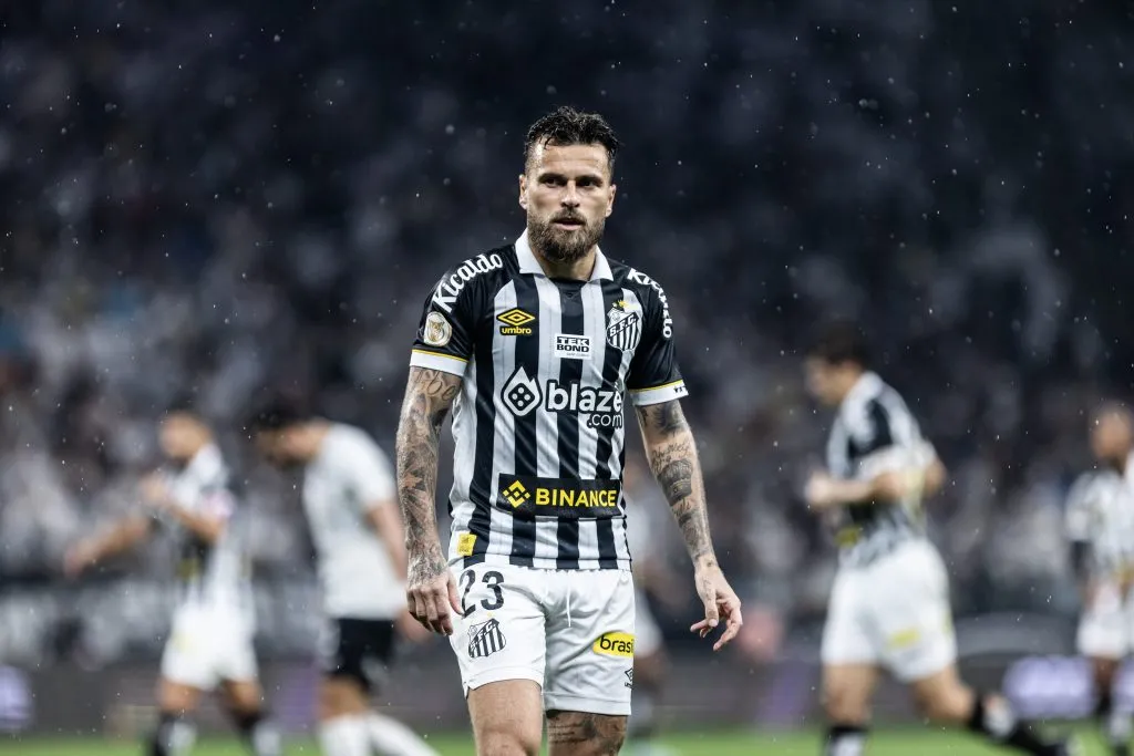 SP – SAO PAULO – 29/10/2023 – BRASILEIRO A 2023, CORINTHIANS X SANTOS – Lucas Lima jogador do Santos durante partida contra o Corinthians no estadio Arena Corinthians pelo campeonato Brasileiro A 2023. Foto: Abner Dourado/AGIF