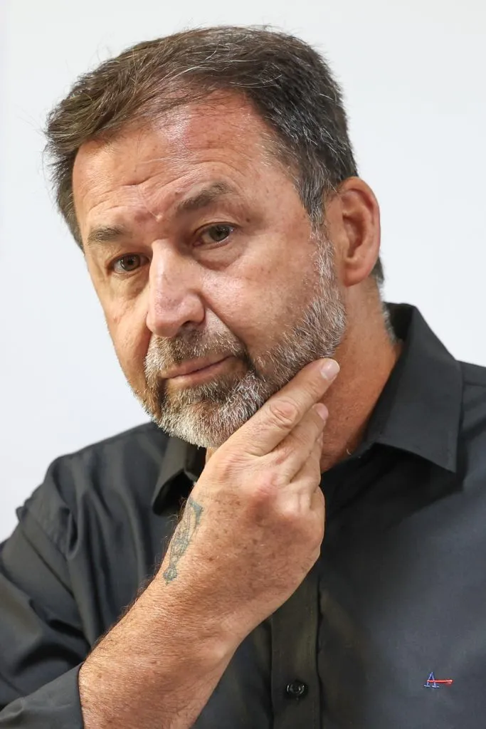 SP – SAO PAULO – 10/01/2024 – CORINTHIANS, APRESENTACAO DIEGO PALACIOS – Augusto Melo presidente do Corinthians durante apresentacao oficial do jogador Diego Palacios do Corinthians em coletiva de imprensa realizada no CT Joaquim Grava. Foto: Marcello Zambrana/AGIF