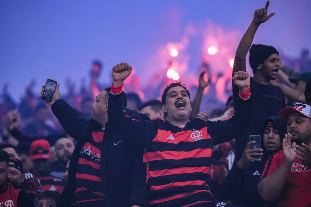 SP – SAO PAULO – 20/10/2024 – COPA DO BRASIL 2024, CORINTHIANS X FLAMENGO – Torcida do Flamengo durante partida contra Corinthians no estadio Arena Corinthians pelo campeonato Copa Do Brasil 2024. Foto: Ettore Chiereguini/AGIF