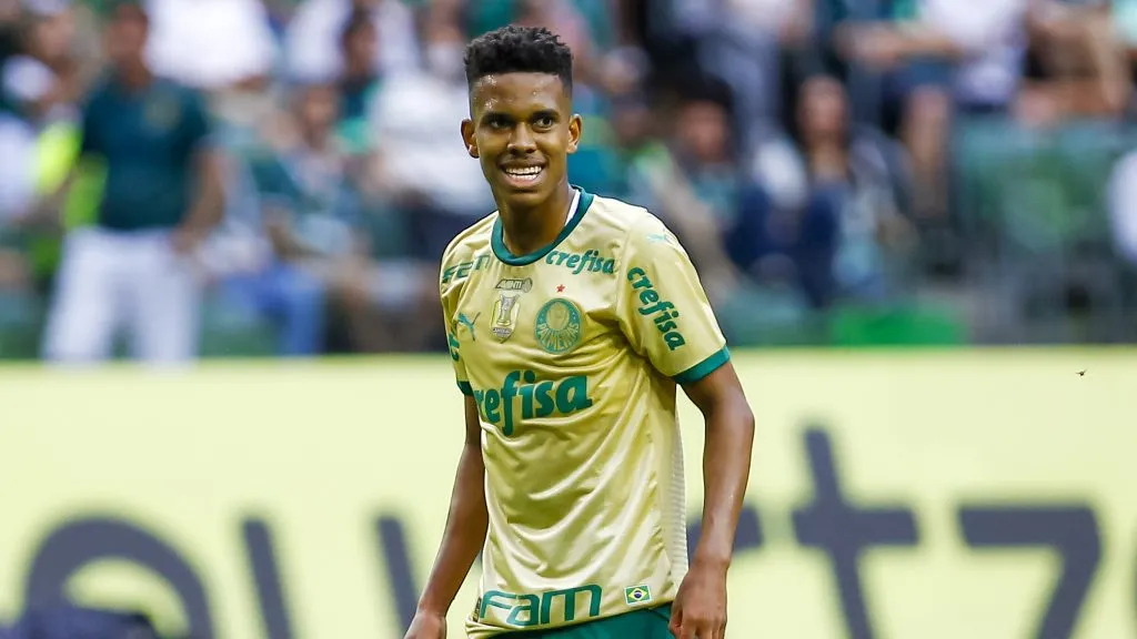 Estêvão jogador do Palmeiras durante partida pelo Campeonato Brasileiro A 2024. Foto: Marco Miatelo/AGIF