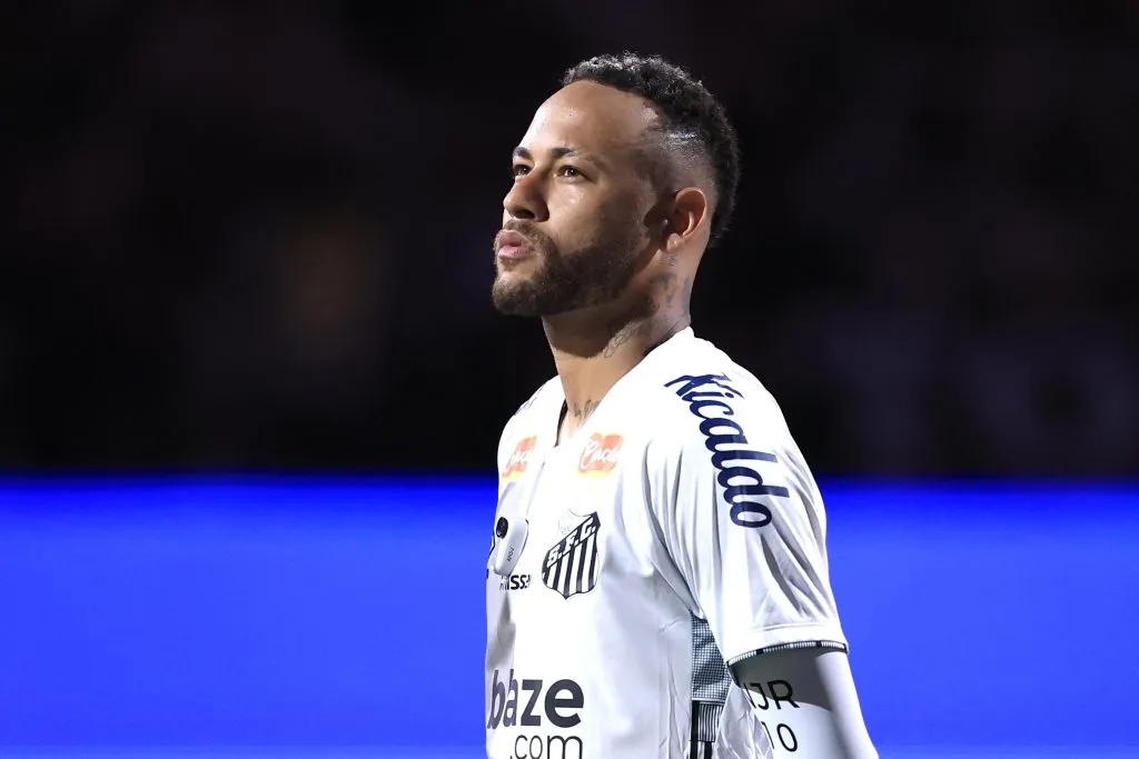 SP – SAO PAULO – 12/02/2025 – PAULISTA 2025, CORINTHIANS X SANTOS – Neymar Jr. jogador do Santos durante partida contra o Corinthians no estadio Arena Corinthians pelo campeonato Paulista 2025. Foto: Marcello Zambrana/AGIF
