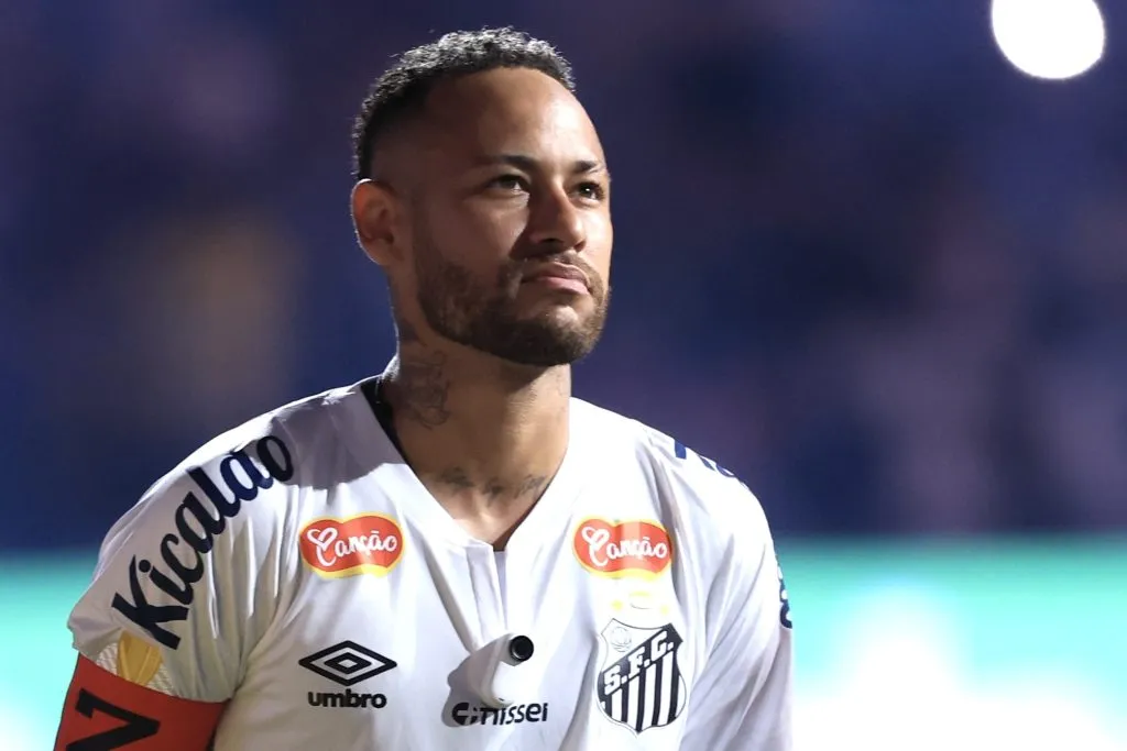 SP – SAO PAULO – 12/02/2025 – PAULISTA 2025, CORINTHIANS X SANTOS – Neymar Jr. jogador do Santos durante partida contra o Corinthians no estadio Arena Corinthians pelo campeonato Paulista 2025. Foto: Marcello Zambrana/AGIF