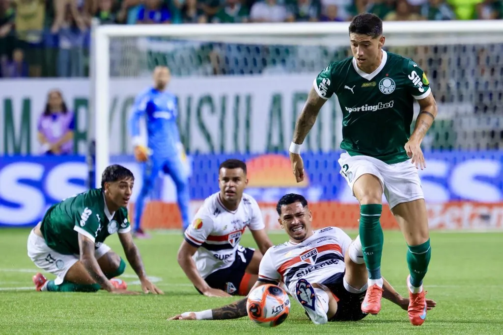 SP – SAO PAULO – 16/02/2025 – PAULISTA 2025, PALMEIRAS X SAO PAULO – E Martinez jogador do Palmeiras durante partida contra o Sao Paulo no estadio Arena Allianz Parque pelo campeonato Paulista 2025. Foto: Marcello Zambrana/AGIF