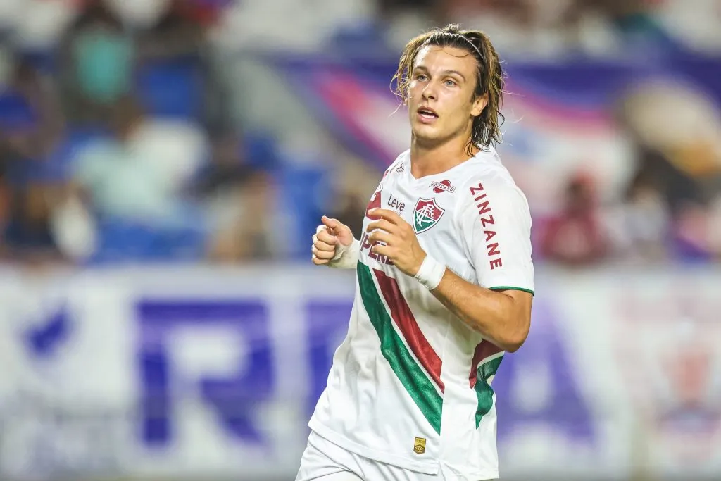 Cannobio jogador do Fluminense durante partida contra o Aguia de Maraba no estadio Mangueirao pelo campeonato Copa Do Brasil 2025. Foto: Fernando Torres/AGIF