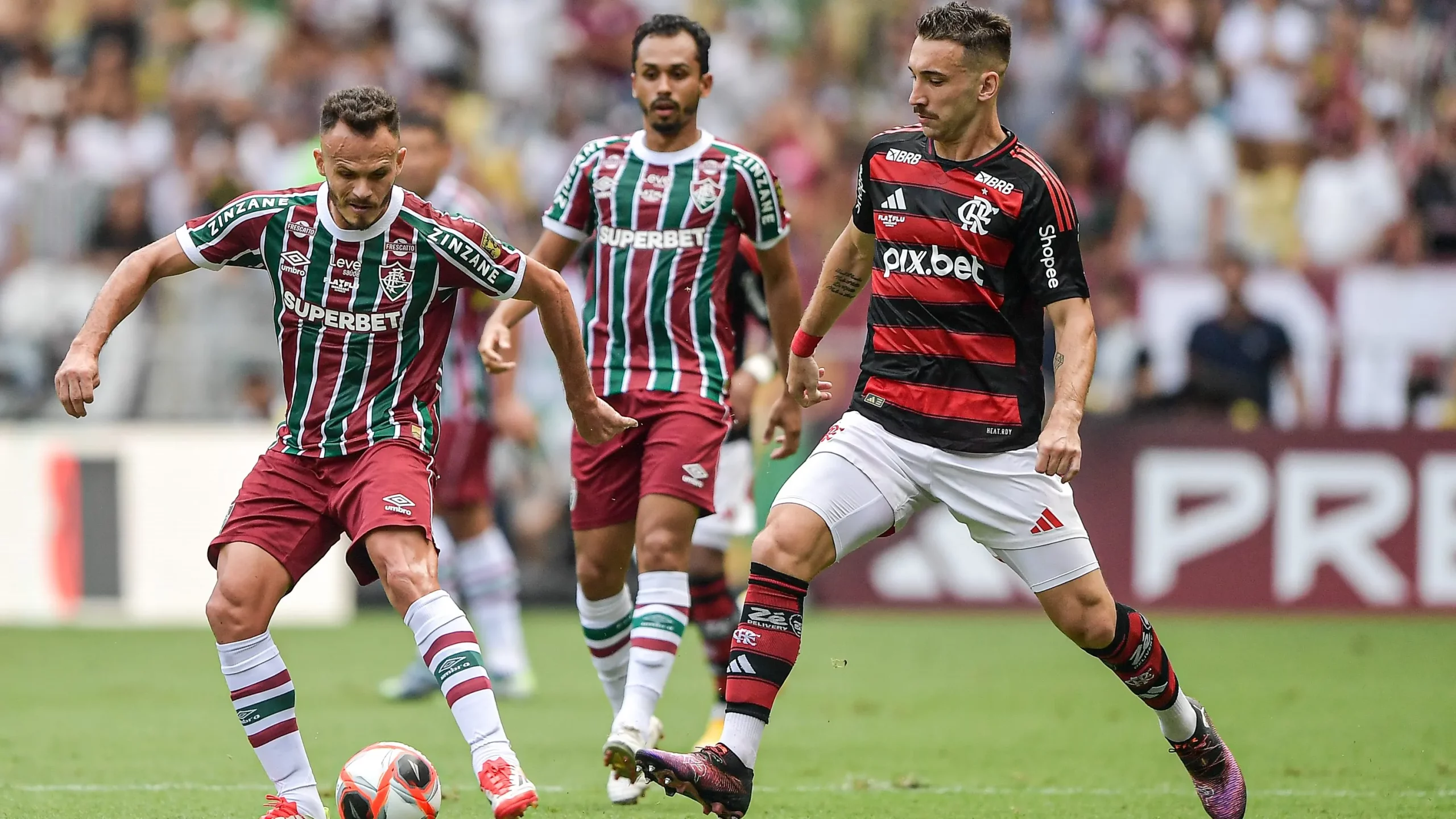 Fluminense conseguiu os três pontos no último enfrentamento. Foto: Thiago Ribeiro/AGIF