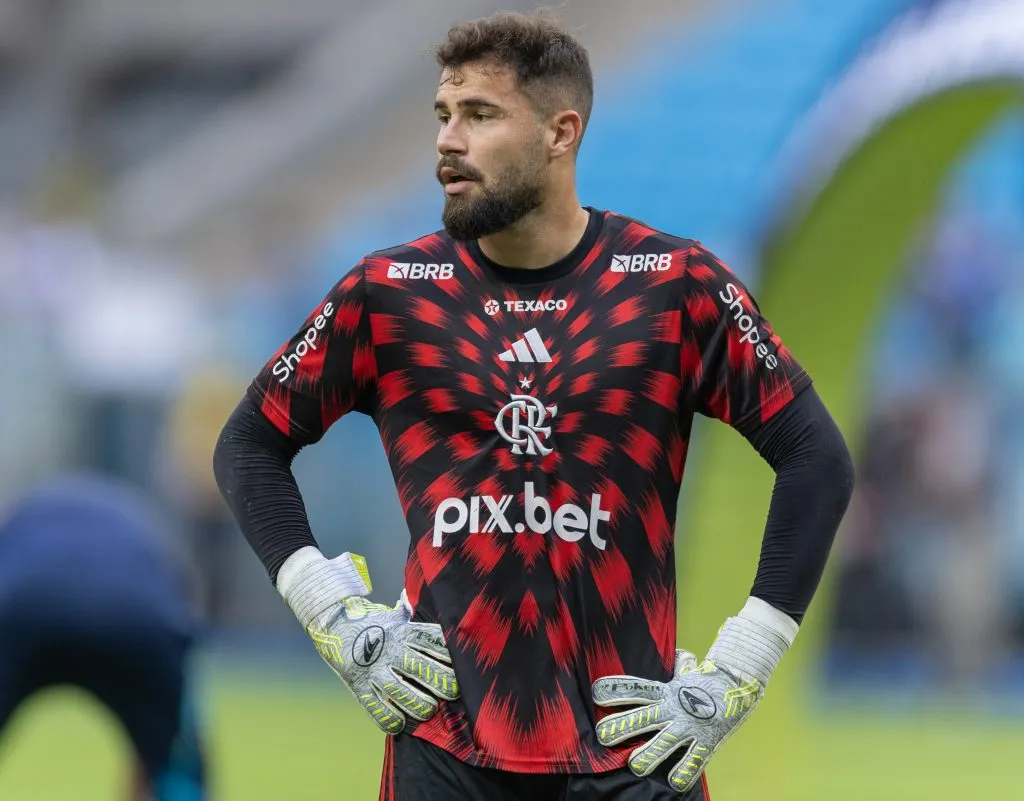RS – PORTO ALEGRE – 13/04/2025 – BRASILEIRO A 2025, GREMIO X FLAMENGO – Matheus Cunha jogador do Flamengo durante partida contra o Gremio no estadio Arena do Gremio pelo campeonato Brasileiro A 2025. Foto: Liamara Polli/AGIF