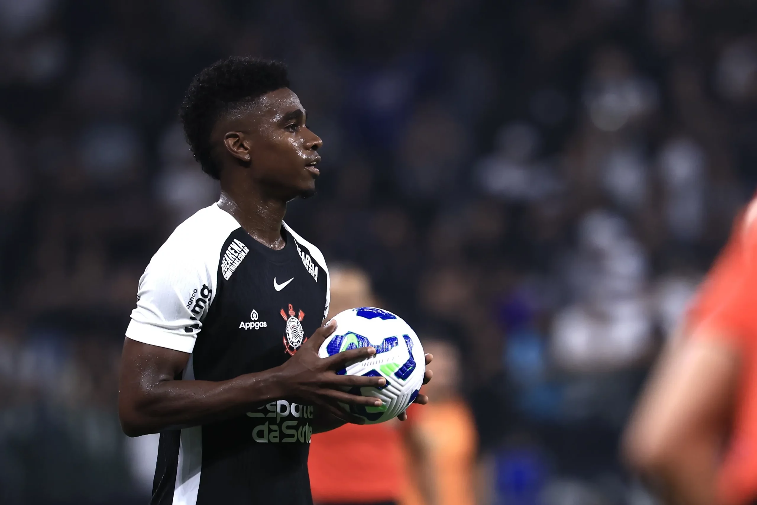 SP Felix Torres jogador do Corinthians durante partida contra o Novorizontino no estadio Arena Corinthians pelo campeonato Copa Do Brasil 2025. Foto: Marcello Zambrana/AGIF
