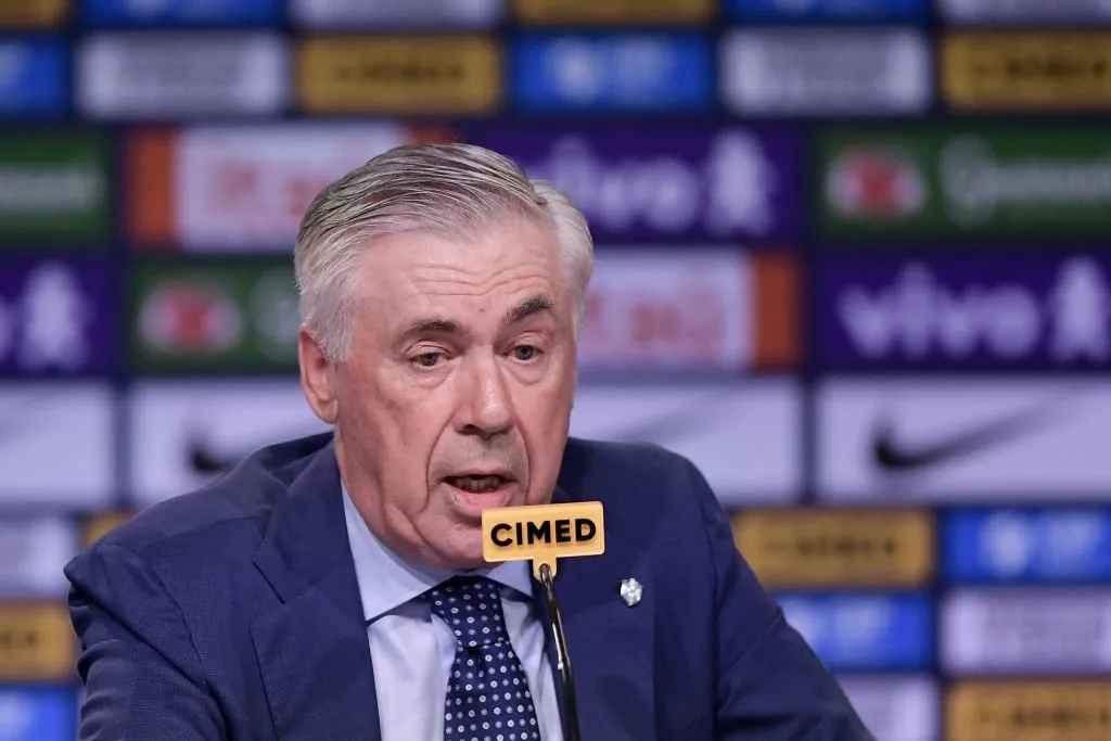 Carlo Ancelotti faz convocação para jogos contra Equador e Paraguai pelas Eliminatórias. Foto: Thiago Ribeiro/AGIF