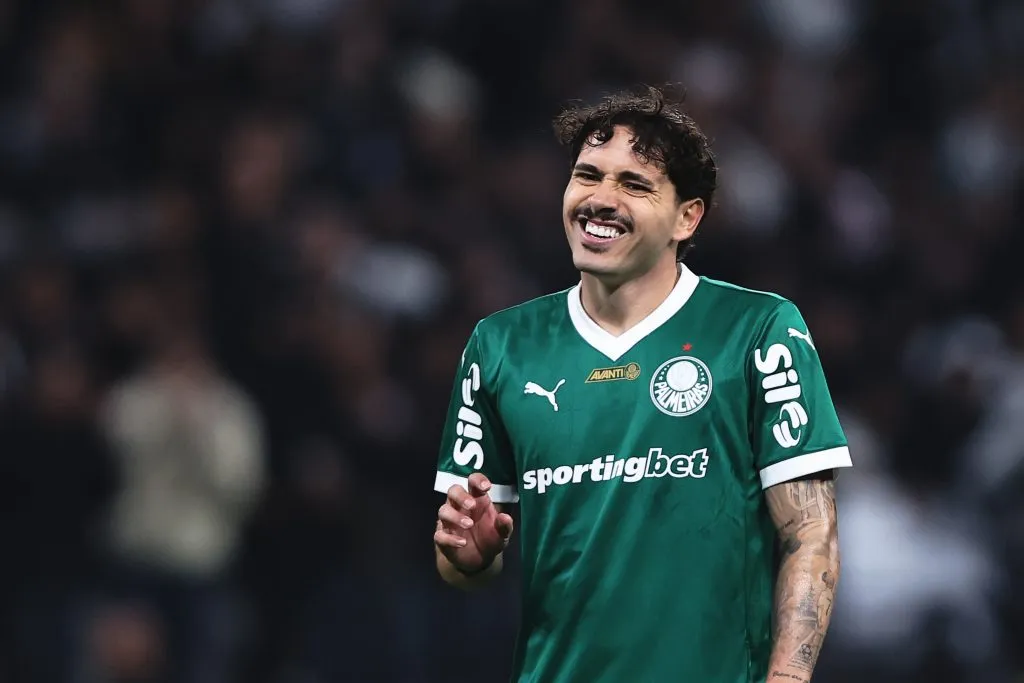 SP – SAO PAULO – 30/07/2025 – COPA DO BRASIL 2025, CORINTHIANS X PALMEIRAS –  jogador do Palmeiras durante partida contra o Corinthians no estadio Arena Corinthians pelo campeonato Copa Do Brasil 2025. Foto: Ettore Chiereguini/AGIF