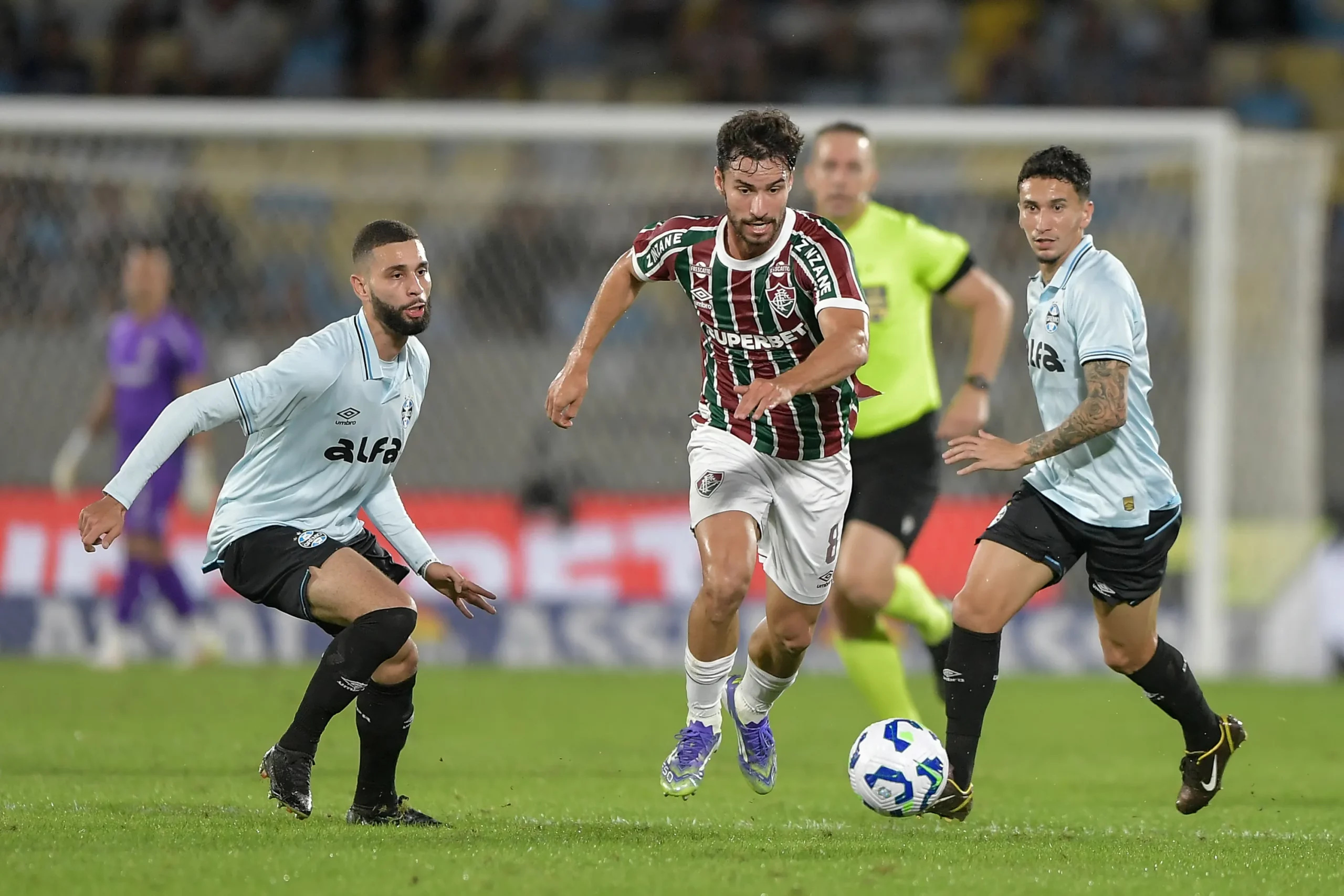 Martinelli jogador do Fluminense durante partida contra o Gremio no estadio Maracana pelo campeonato Brasileiro A 2025. Foto: Thiago Ribeiro/AGIF