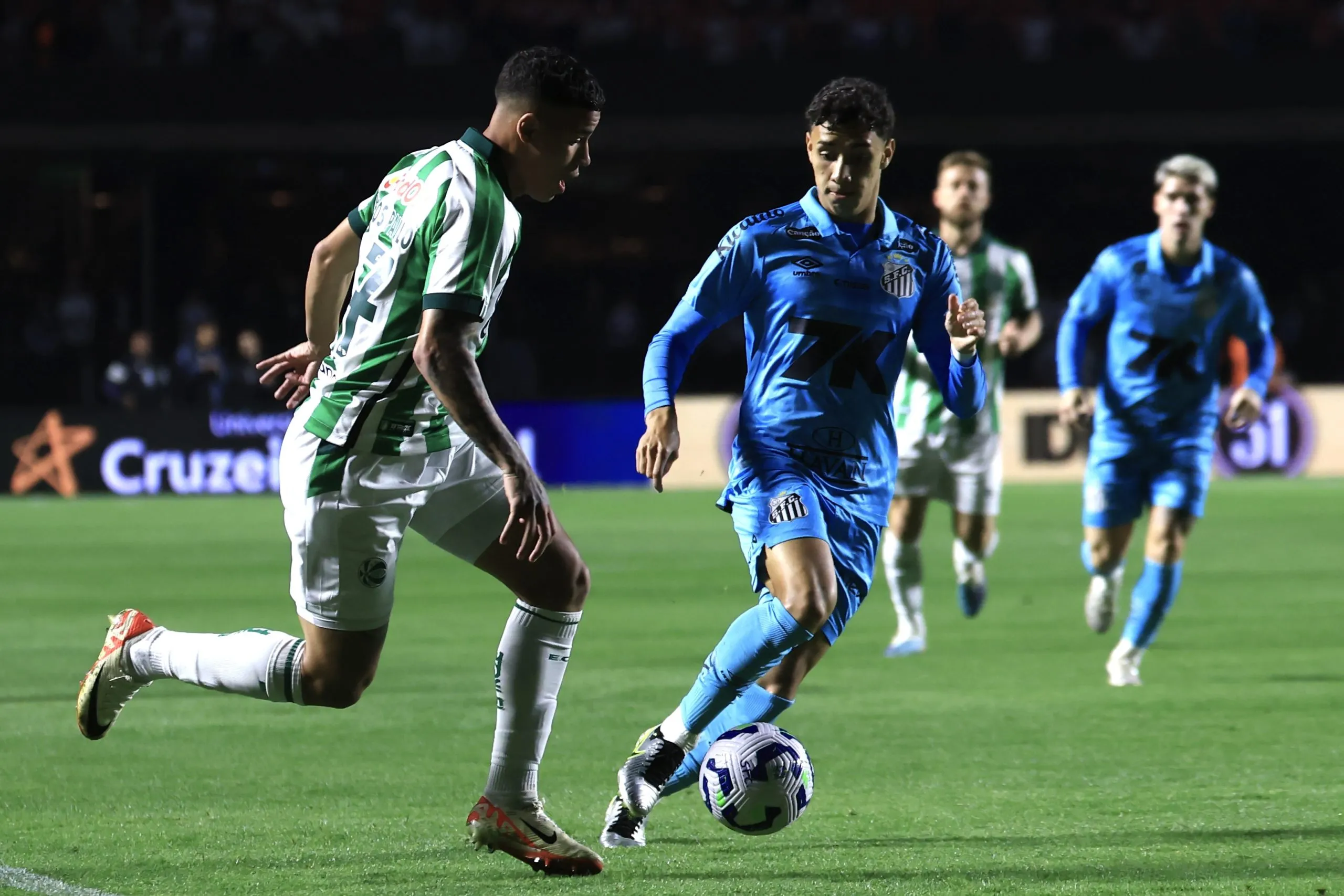 Santos venceu o Juve por 3 a 1 no primeiro turno. Foto: Marcello Zambrana/AGIF
