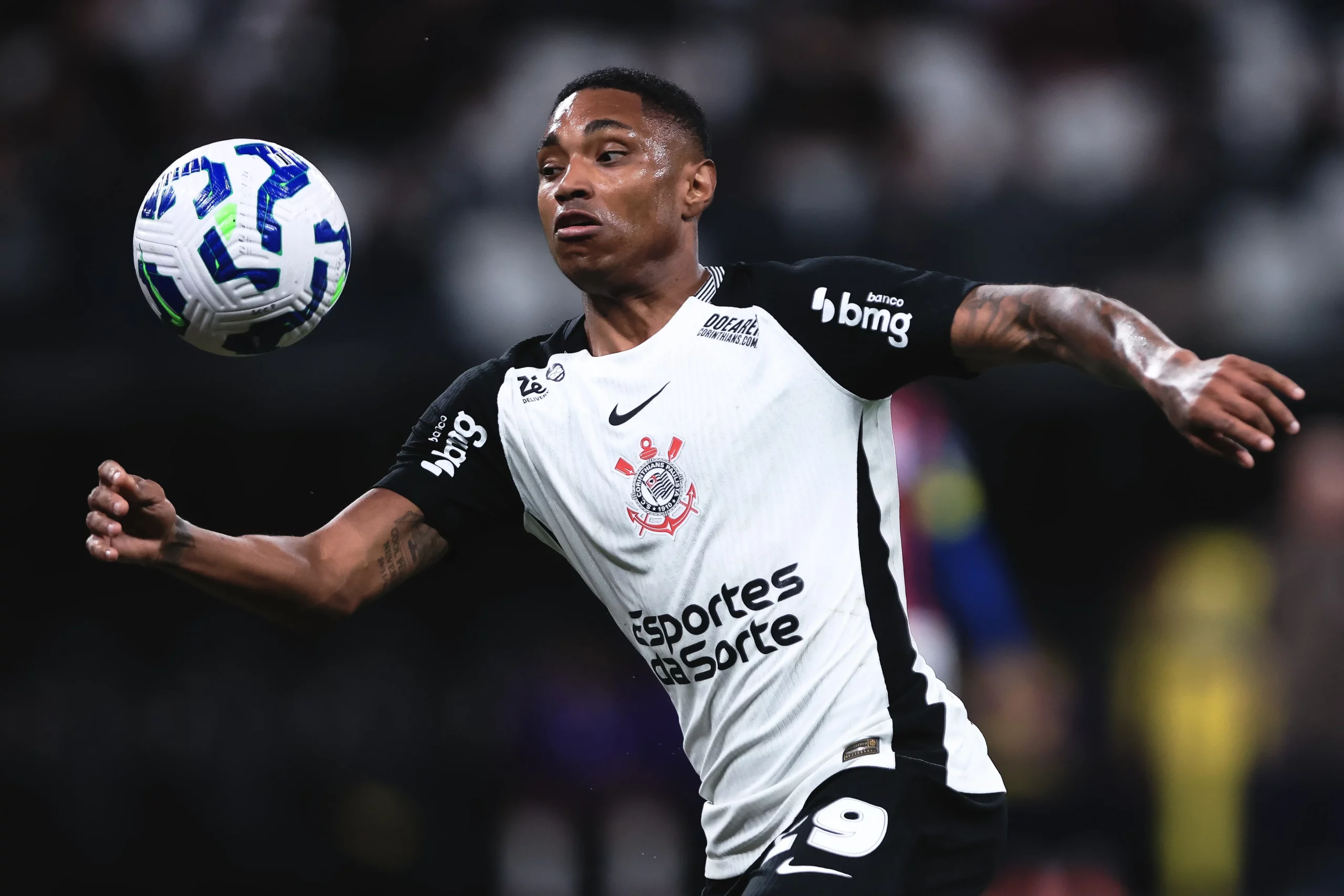 Vitinho jogador do Corinthians durante partida contra o Bahia. Foto: Ettore Chiereguini/AGIF