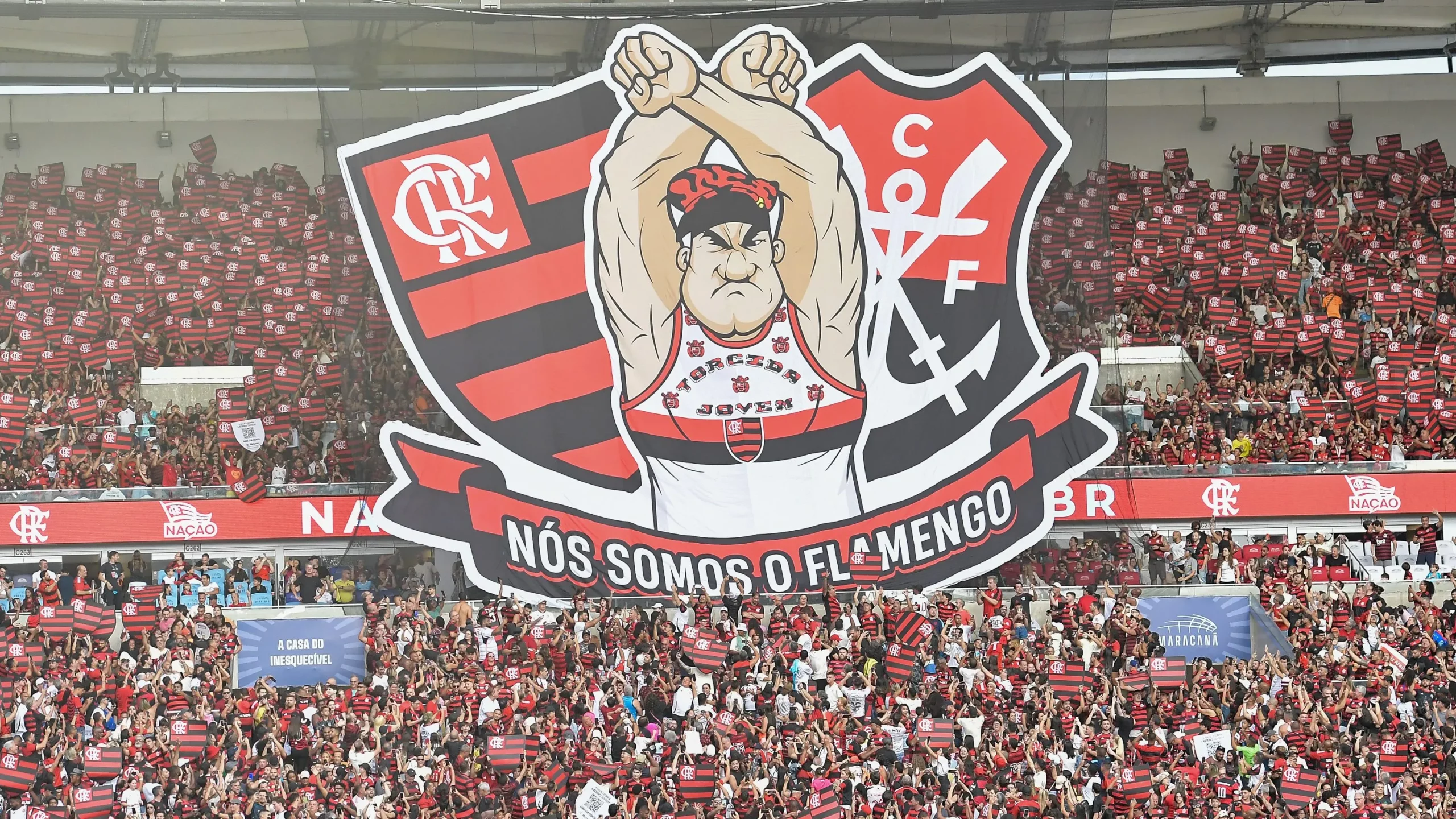 Nação está conectada com o Mengão no Qatar –  Foto: Thiago Ribeiro/AGIF