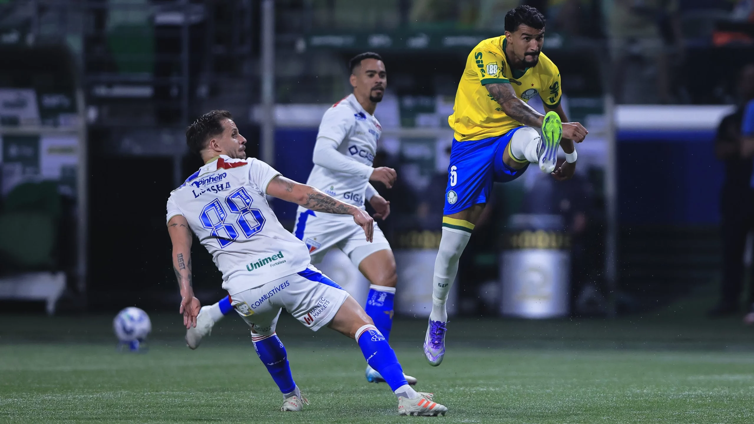 Jefté durante Palmeiras x Fortaleza. Foto: Ettore Chiereguini/AGIF