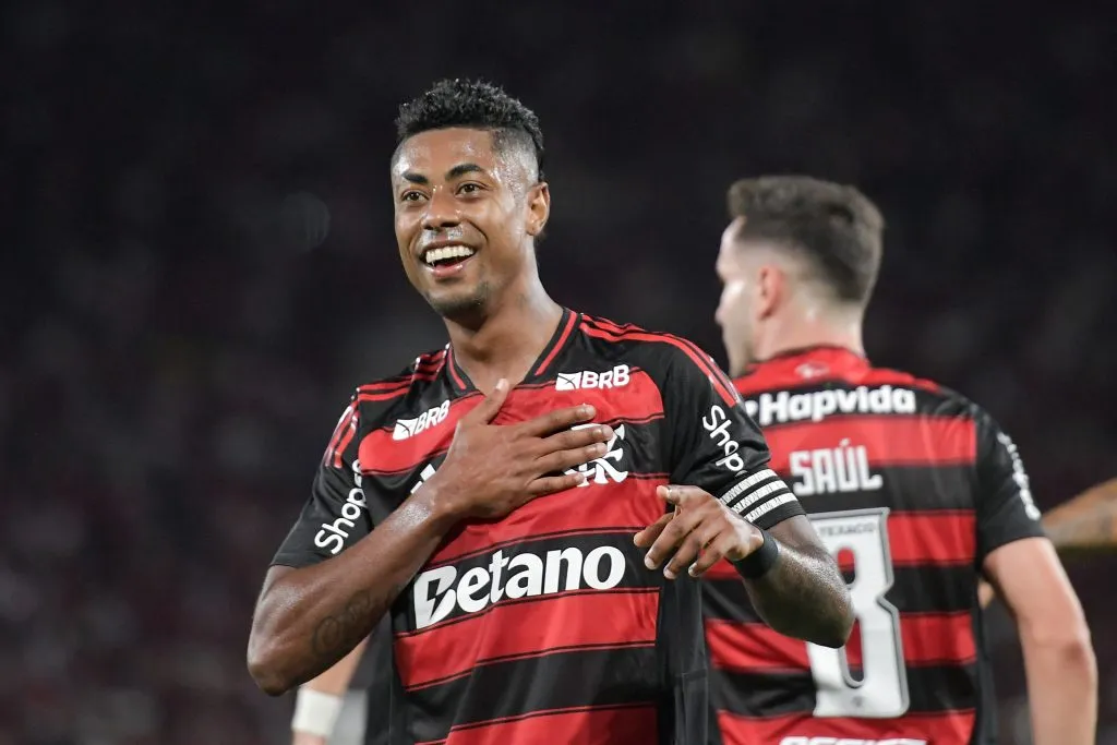 Contra o Sport, Bruno Henrique marcou duas vezes. Foto: Thiago Ribeiro/AGIF
