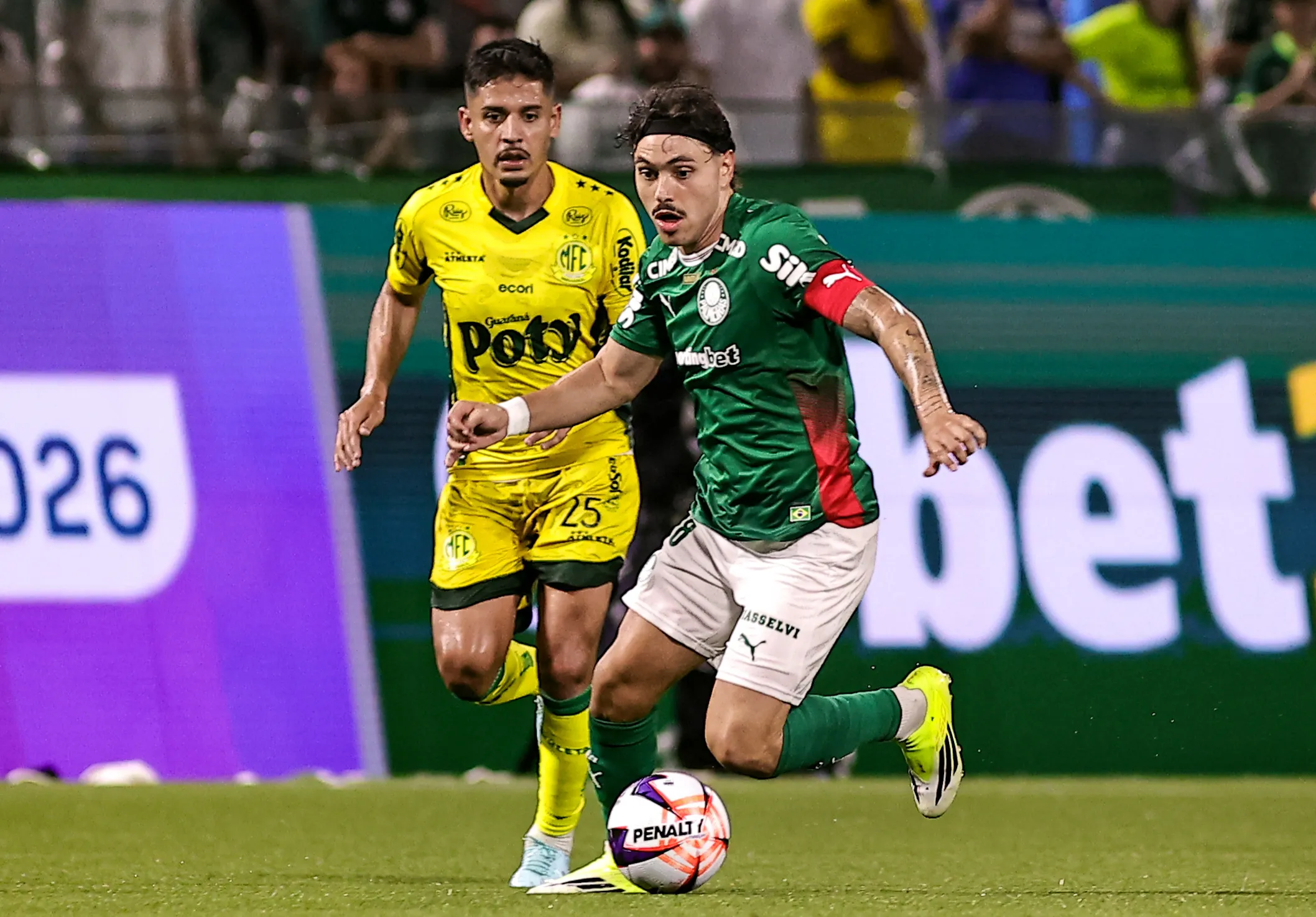 Palmeiras bate o Mirassol e garante 100% no Paulistão. Foto: Fabio Giannelli/AGIF