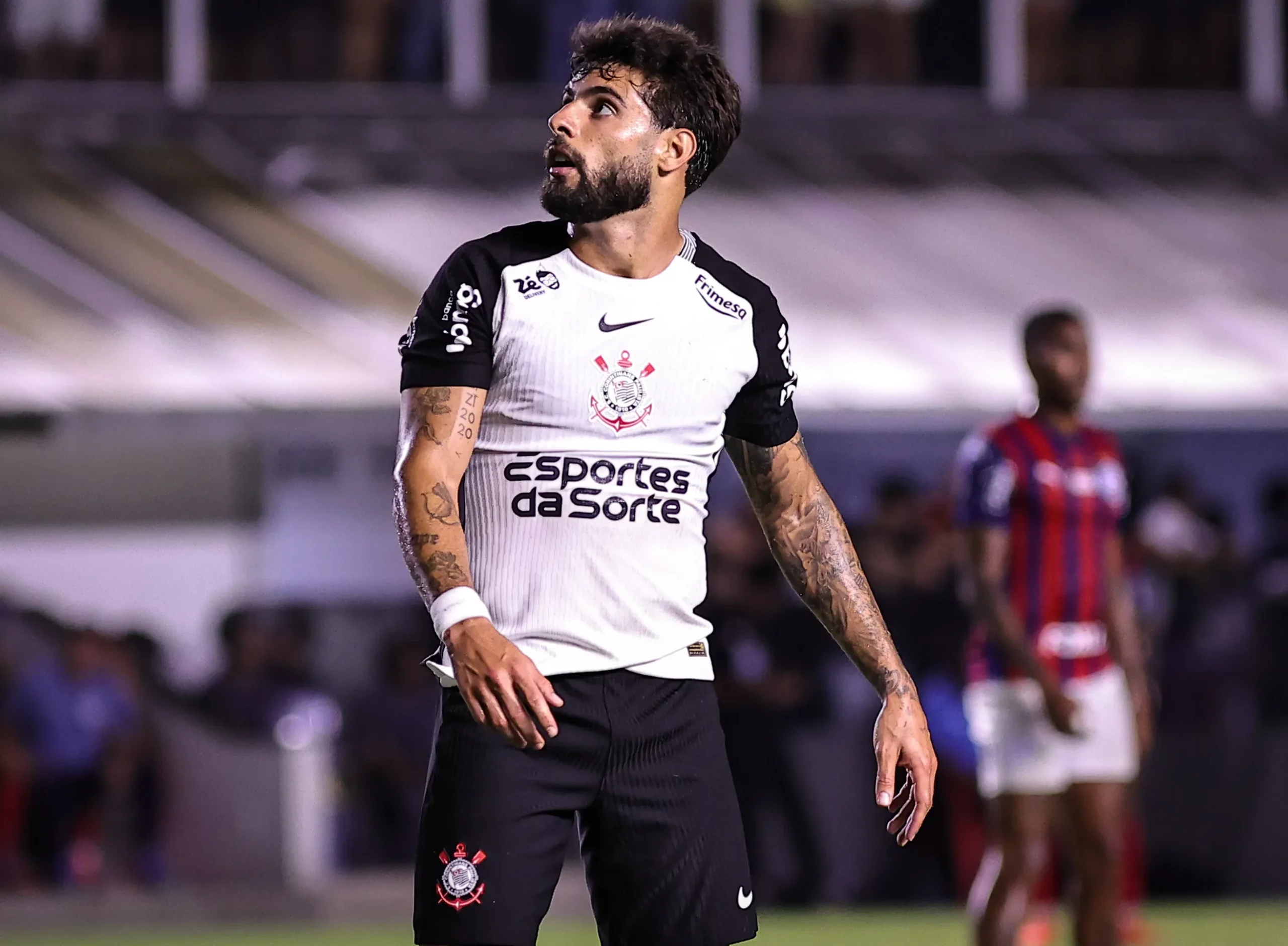 SP – SANTOS – 28/01/2026 – BRASILEIRO A 2026, CORINTHIANS X BAHIA – Yuri Alberto jogador do Corinthians durante partida contra o Bahia no estadio Vila Belmiro pelo campeonato Brasileiro A 2026. Foto: Fabio Giannelli/AGIF