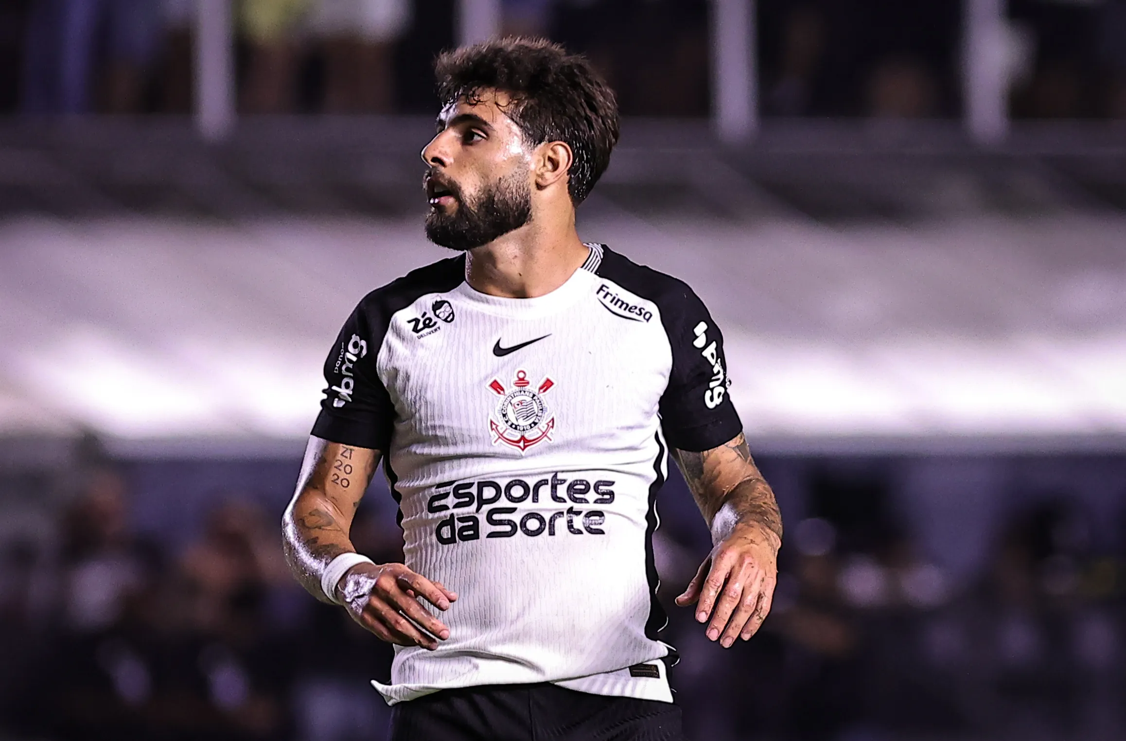 Yuri Alberto é uma das apostas de Dorival Jr para vencer a Supercopa Rei no domingo (1) – Foto: Fabio Giannelli/AGIF