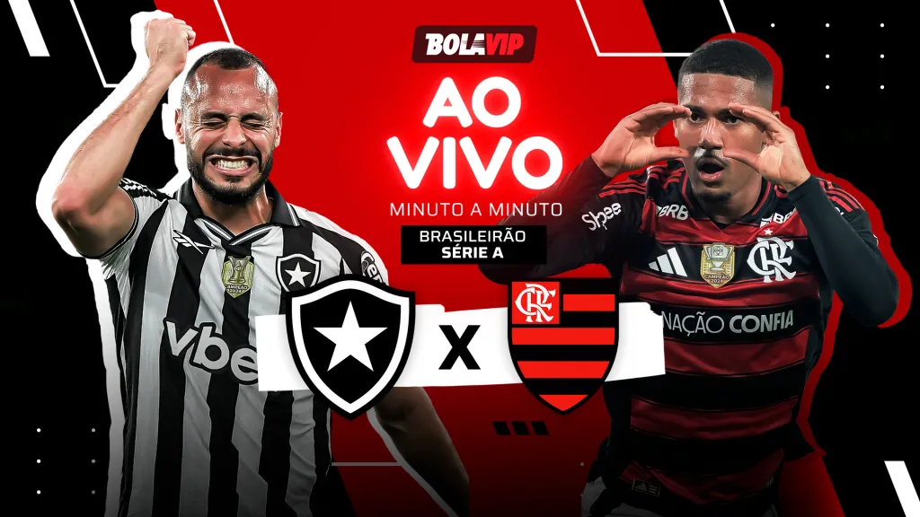 Botafogo x Flamengo foi transmitido ao vivo pelo Bolavip Brasil. Fotos: Thiago Ribeiro/AGIF e Jorge Rodrigues/AGIF