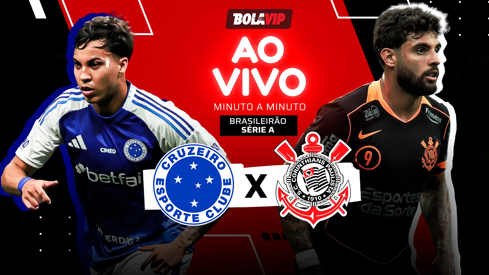 Cruzeiro x Corinthians foi transmitido ao vivo pelo Bolavip Brasil. Fotos: Gilson Lobo/AGIF e Anderson Romão/AGIF