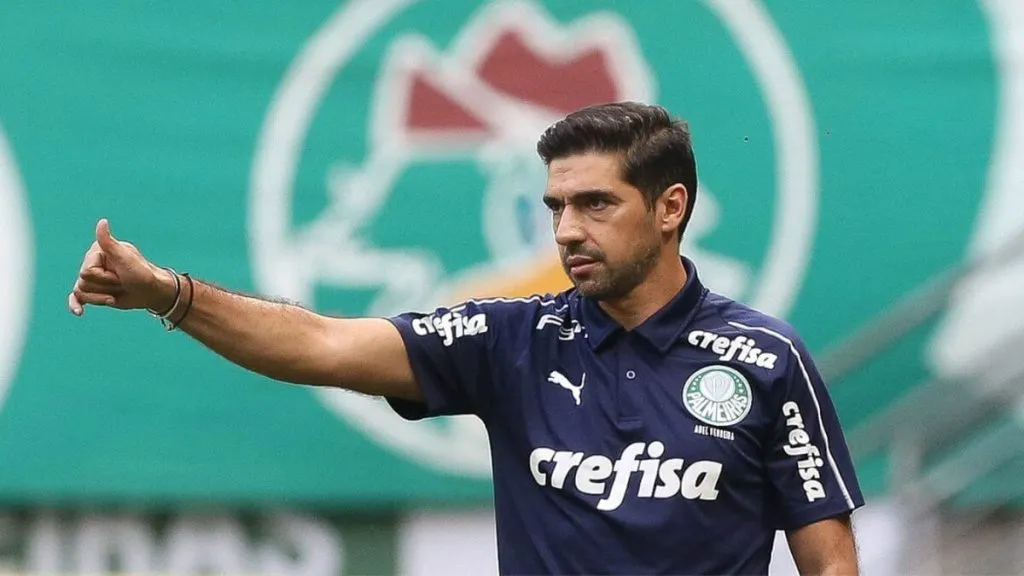 Foto: Cesar Greco/Palmeiras - Abel durante treino do Palmeiras