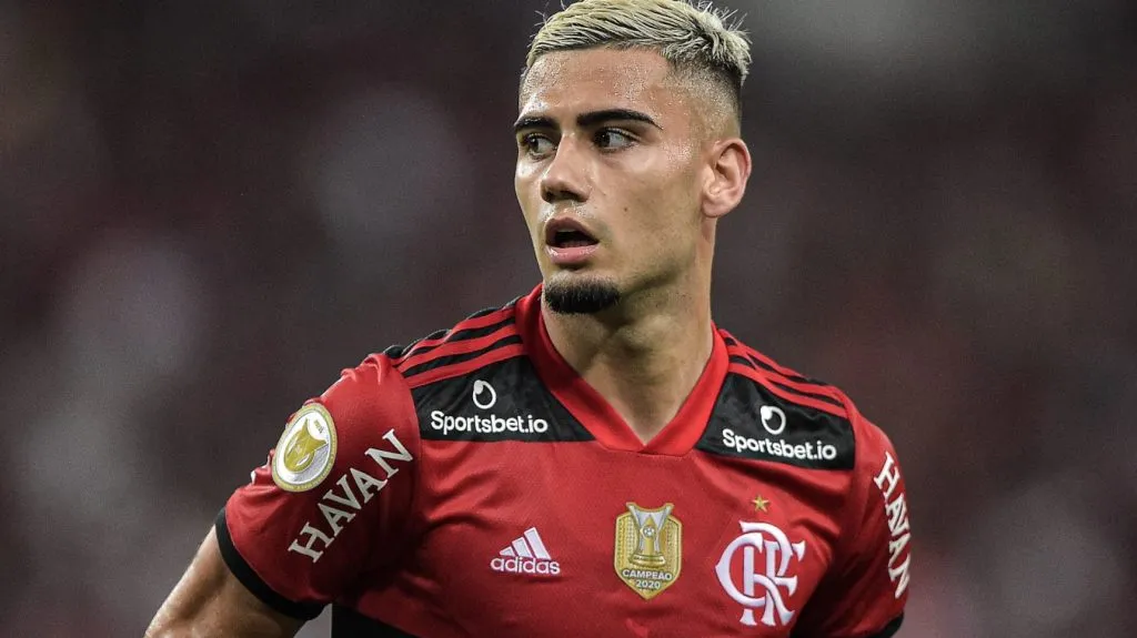 Andreas Pereira pelo Flamengo. Foto: Thiago Ribeiro/AGIF