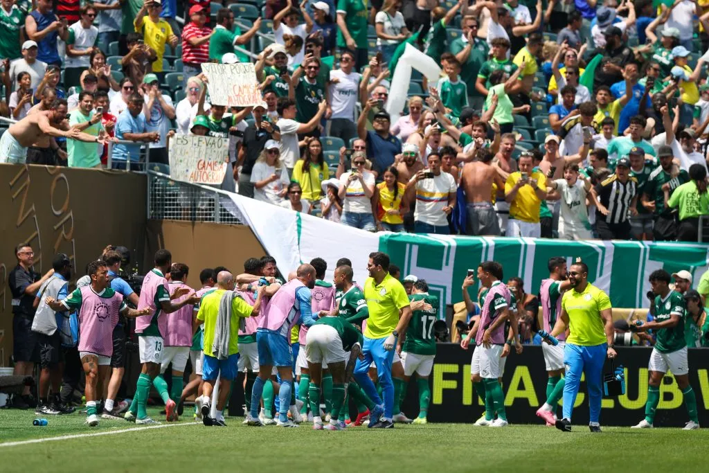 Momento do gol do Palmeiras. Photo by Francois Nel/Getty Images