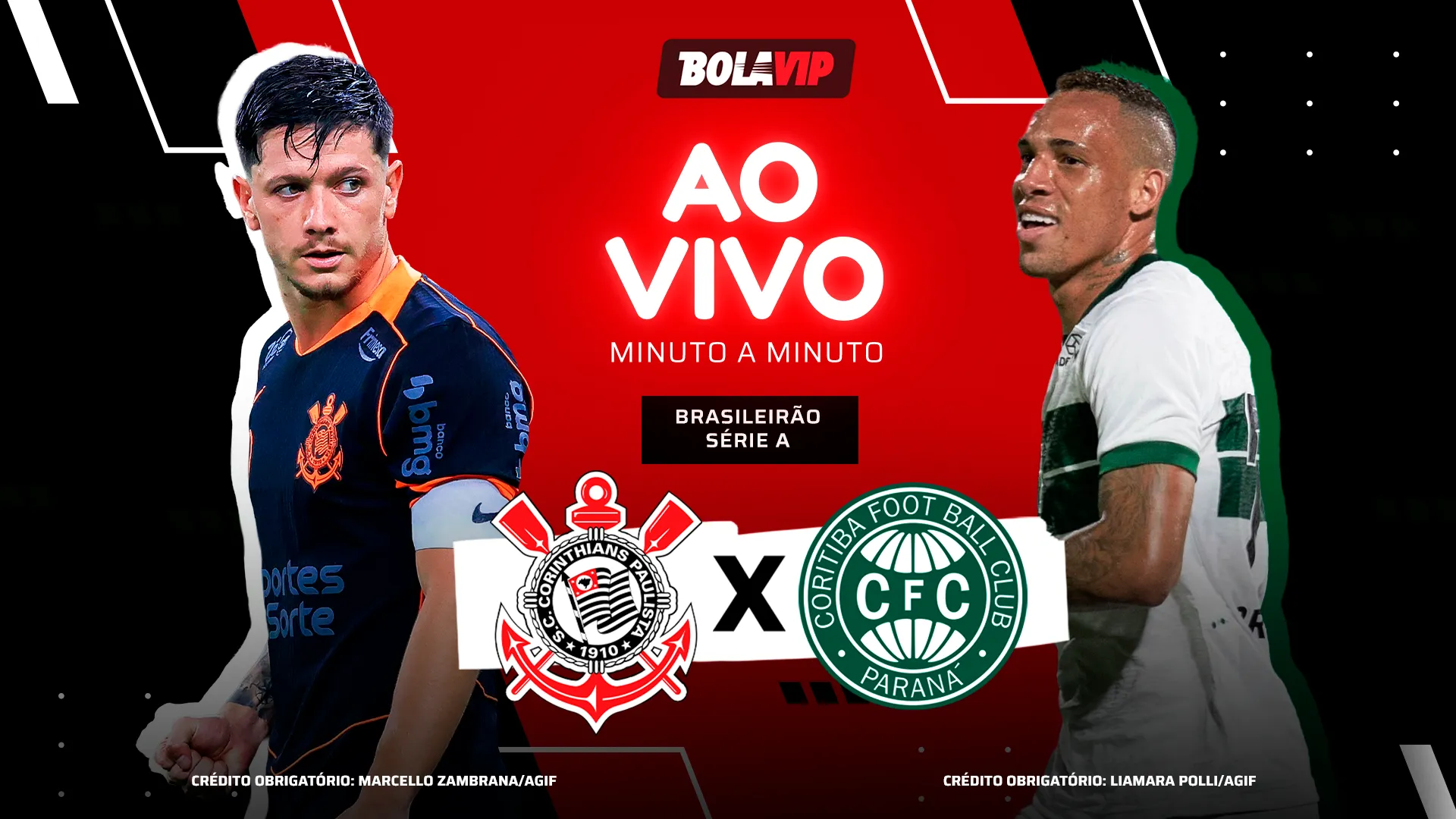 Corinthians x Coritiba foi transmitido ao vivo pelo Bolavip Brasil. Foto: AGIF
