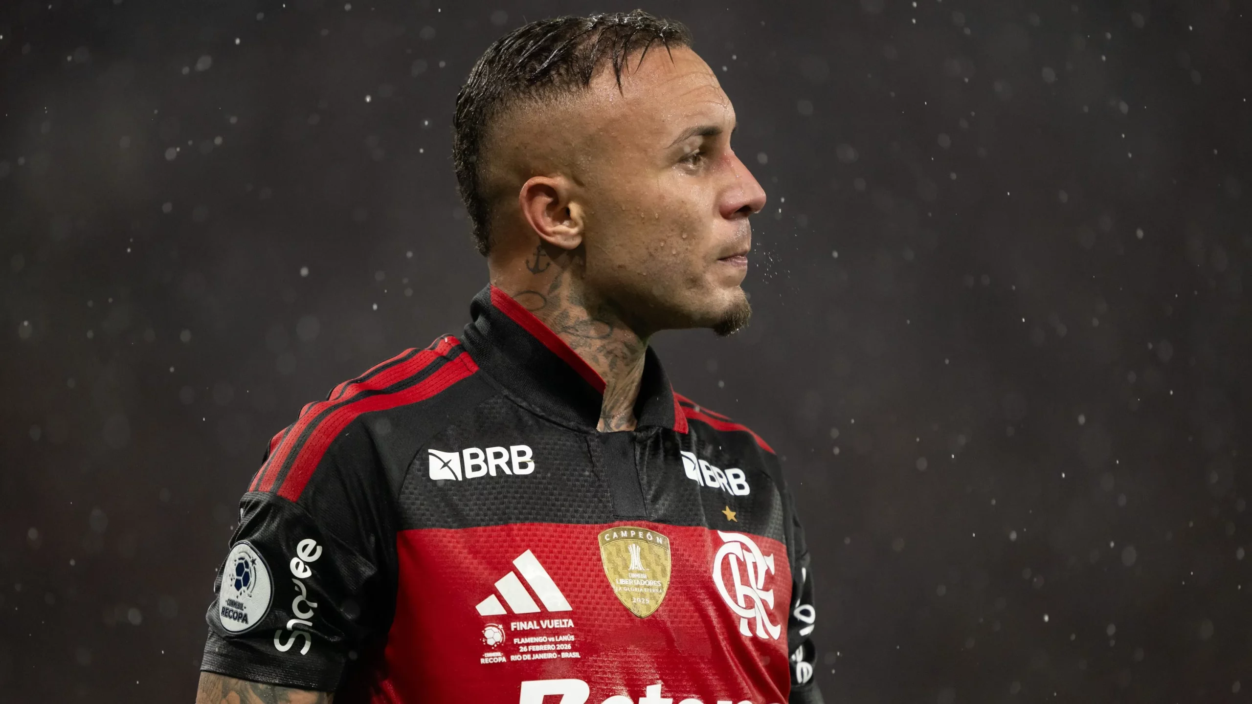 Everton Cebolinha, jogador do Flamengo, durante partida contra o Lanus no estadio Maracana pelo campeonato [COMPETICAO]. Foto: Jorge Rodrigues/AGIF