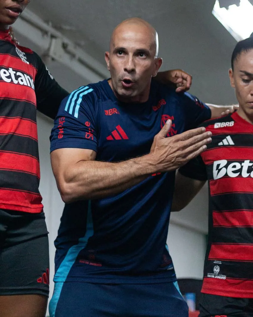 Celso Silva, técnico do Flamengo. Foto: Paula Reis/CRF