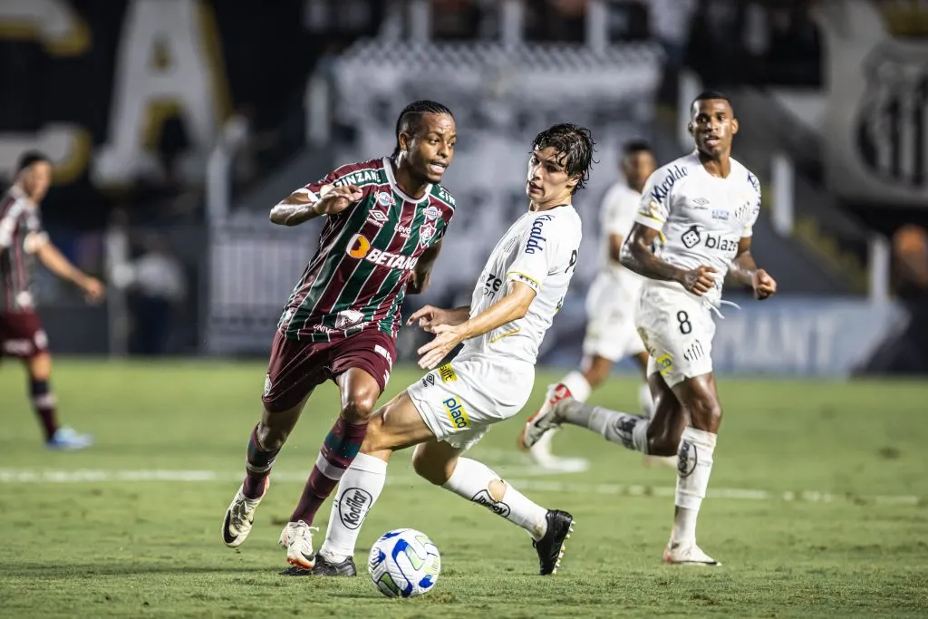 Fluminense venceu com tranquilidade na Vila Belmiro. Foto: Abner Dourado/AGIF