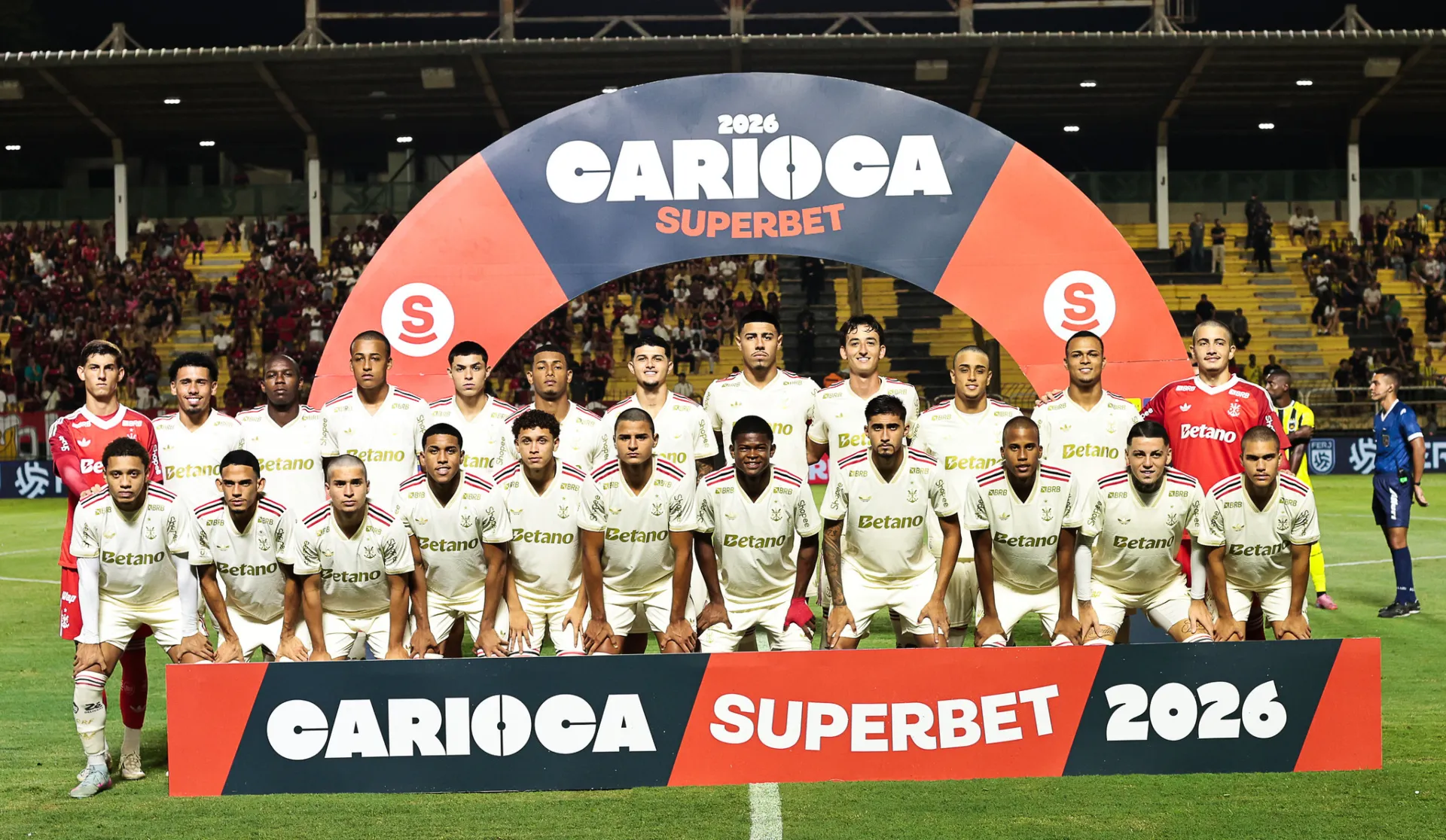 Atletas do Sub-20 do Flamengo no Campeonato Carioca – Foto: Gilvan de Souza/Flamengo