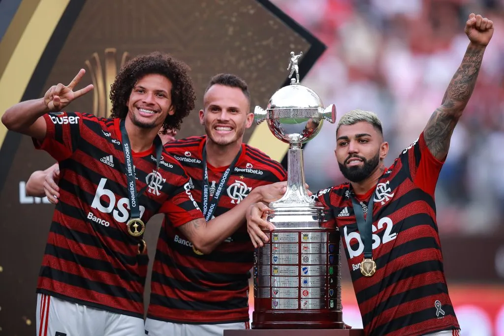 Gabigol foi o protagonista de virada do Flamengo sobre o River Plate na final da Libertadores 2019, em Lima – Foto: Manuel Velasquez/Getty Images
