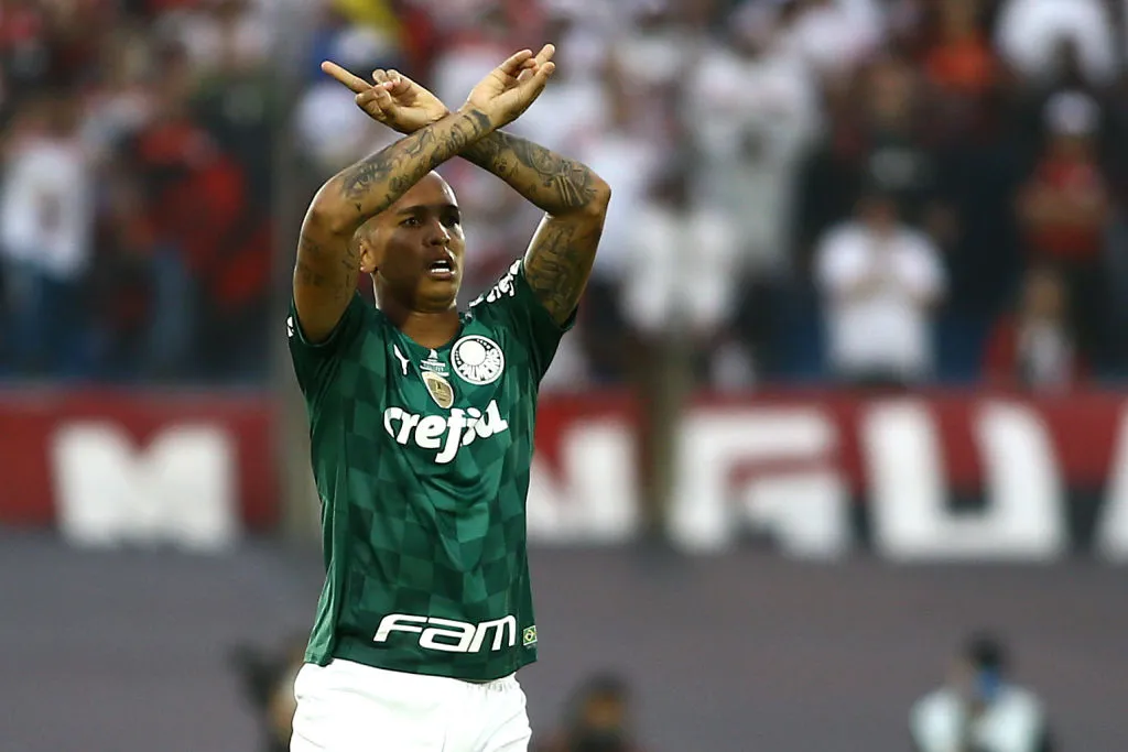 Deyverson deu o último título da Libertadores para o Palmeiras. Foto:  by Ernesto Ryan/Getty Images)