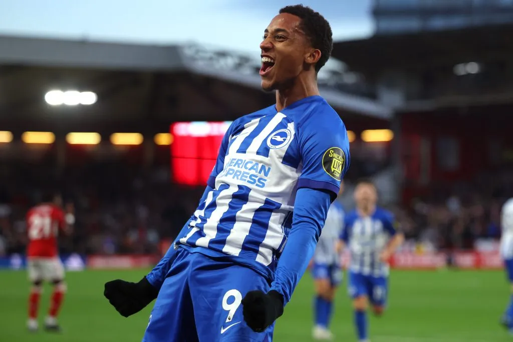 Em boa fase no Brighton, João Pedro será titular da Seleção contra a Colômbia – Foto: Eddie Keogh/Getty Images